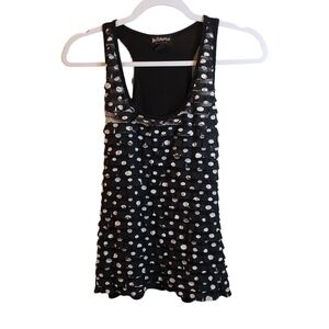 HOT TEMPERED LADIES RUFFLED TANK- size S